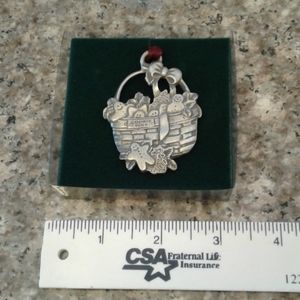 NEW LONGABERGER Christmas Pewter Ornament